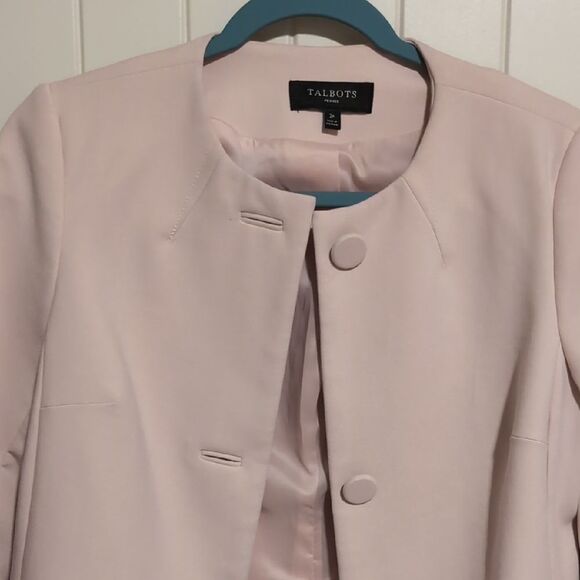 Talbots Women's Blush Pink Blazer-Coat - Picture 3 of 16